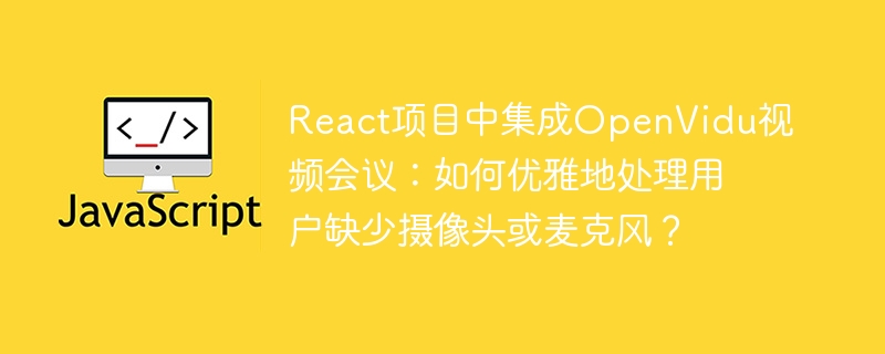 react项目中集成openvidu视频会议:如何优雅地处理用户缺少摄像头或麦克风?