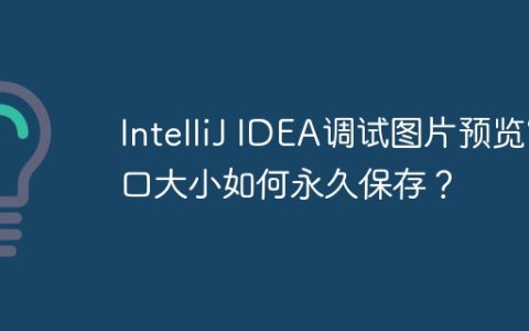 IntelliJ IDEA调试图片预览窗口大小如何永久保存？
