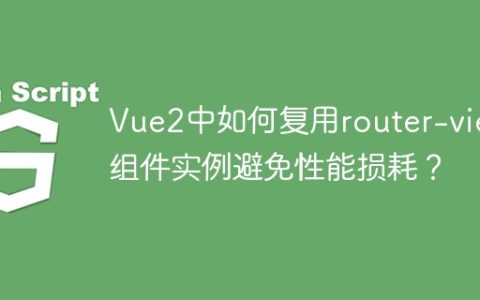 Vue2中如何复用router-view组件实例避免性能损耗？