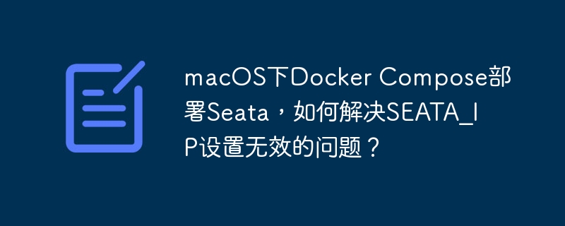 macos下docker compose部署seata,如何解决seata_ip设置无效的问题?