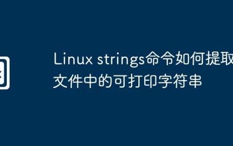 Linux strings命令如何提取文件中的可打印字符串