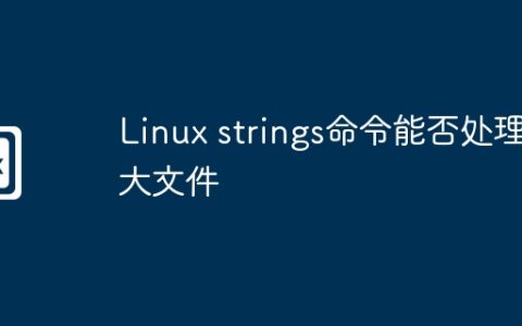 Linux strings命令能否处理大文件