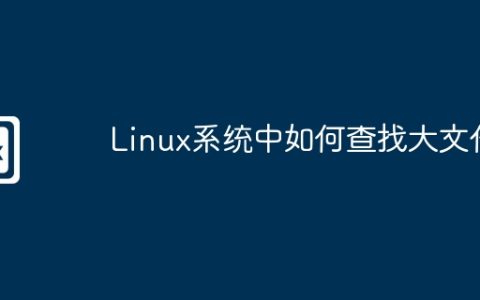 Linux系统中如何查找大文件