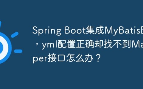 Spring Boot集成MyBatis时，yml配置正确却找不到Mapper接口怎么办？