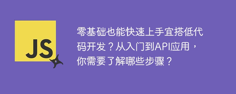 零基础也能快速上手宜搭低代码开发?从入门到API应用,你需要了解哪些步骤?