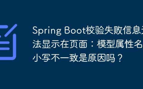 Spring Boot校验失败信息无法显示在页面：模型属性名大小写不一致是原因吗？