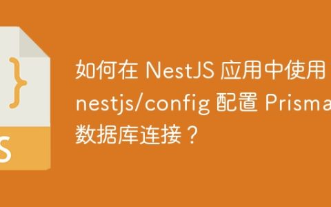 如何在 NestJS 应用中使用 @nestjs/config 配置 Prisma 数据库连接？