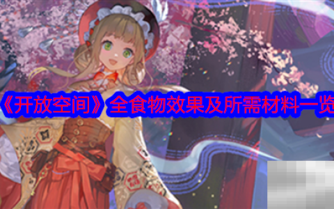 《开放空间》全食物效果及所需材料一览