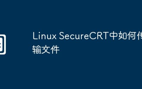 Linux SecureCRT中如何传输文件