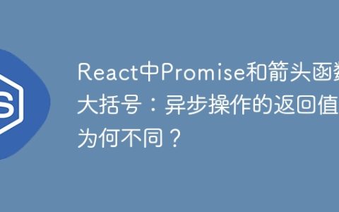 React中Promise和箭头函数大括号：异步操作的返回值为何不同？