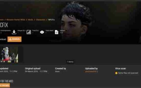 《怪猎：荒野》黑人小孩纳塔换肤漂白MOD于N网下架