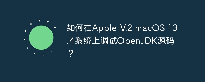 如何在apple m2 macos 13.4系统上调试openjdk源码?