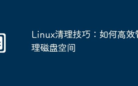 Linux清理技巧：如何高效管理磁盘空间