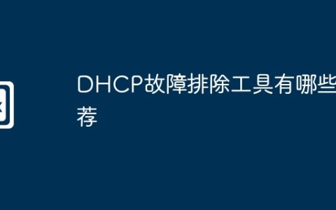 DHCP故障排除工具有哪些推荐