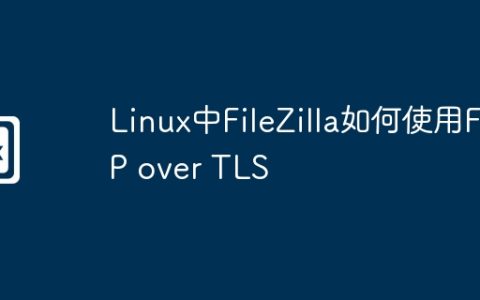Linux中FileZilla如何使用FTP over TLS