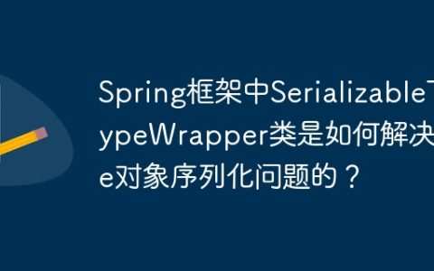 Spring框架中SerializableTypeWrapper类是如何解决Type对象序列化问题的？