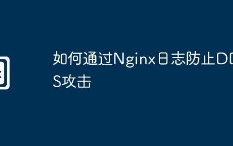 如何通过Nginx日志防止DDoS攻击