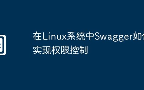 在Linux系统中Swagger如何实现权限控制