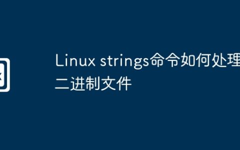 Linux strings命令如何处理二进制文件