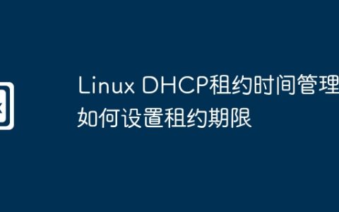 Linux DHCP租约时间管理：如何设置租约期限
