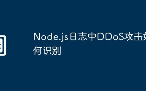 Node.js日志中DDoS攻击如何识别