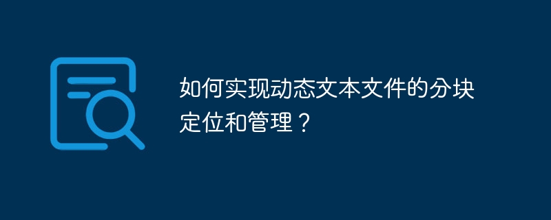 如何实现动态文本文件的分块定位和管理?