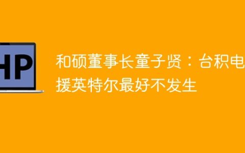 和硕董事长童子贤：台积电救援英特尔最好不发生