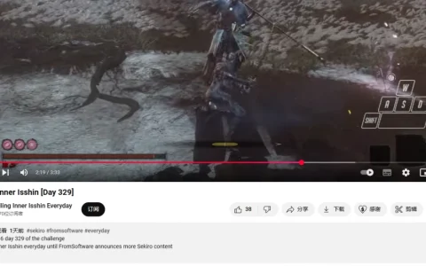 《只狼》玩家连续三百天挑战BOSS“心中的一心” 只为等待新内容