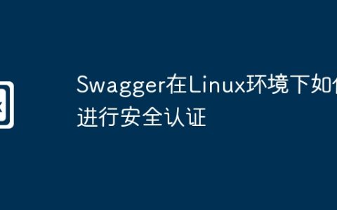 Swagger在Linux环境下如何进行安全认证