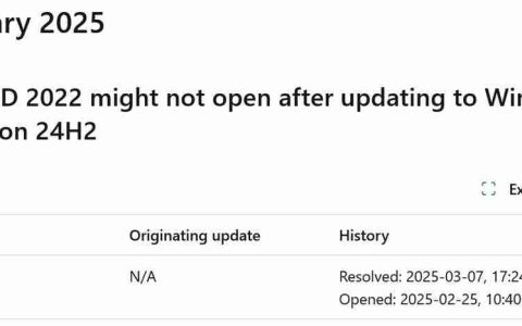 Autodesk 发布 AutoCAD 2022 更新，修复不兼容 Win11 24H2 的问