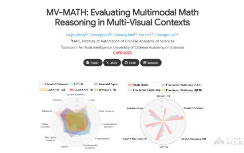 MV-MATH— 中科院推出的基准数据集，评估模型处理多视觉信息的数学推理能力