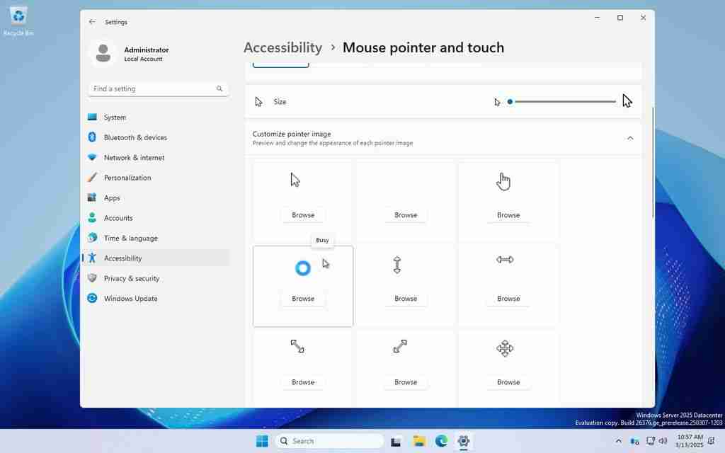 微软 Windows Server 预览版迁移鼠标选项至设置:进一步淘汰控制