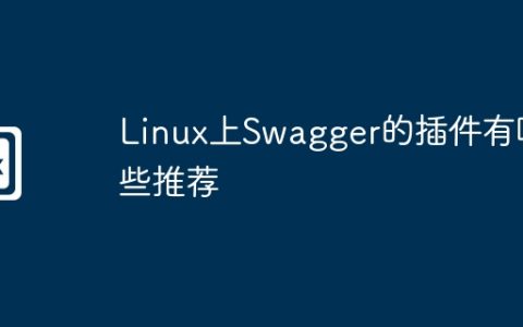 Linux上Swagger的插件有哪些推荐