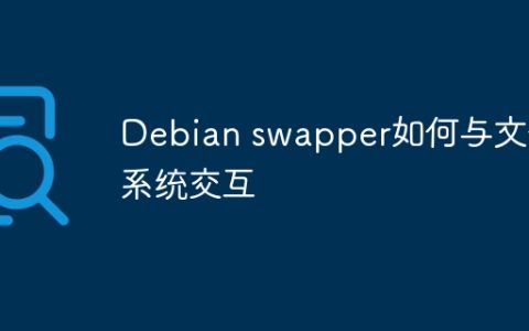 Debian swapper如何与文件系统交互