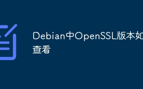 Debian中OpenSSL版本如何查看