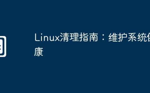 Linux清理指南：维护系统健康