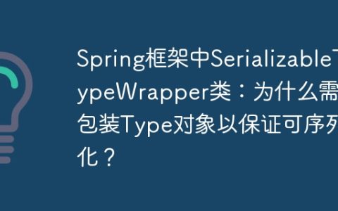 Spring框架中SerializableTypeWrapper类：为什么需要包装Type对象以保证可序列化？