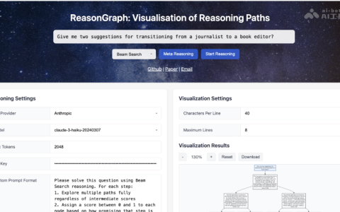 ReasonGraph— 开源可视化与分析LLMs推理过程的AI工具
