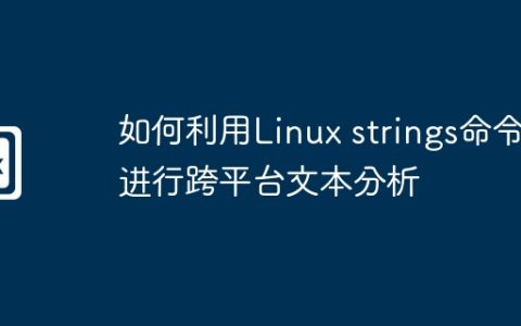 如何利用Linux strings命令进行跨平台文本分析