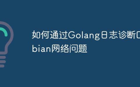 如何通过Golang日志诊断Debian网络问题