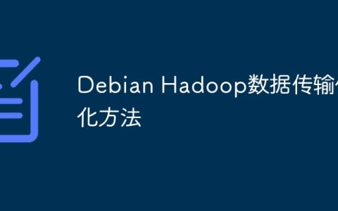 Debian Hadoop数据传输优化方法