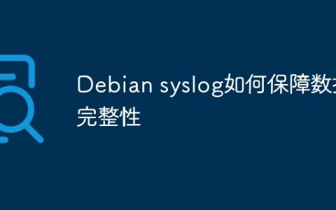 Debian syslog如何保障数据完整性