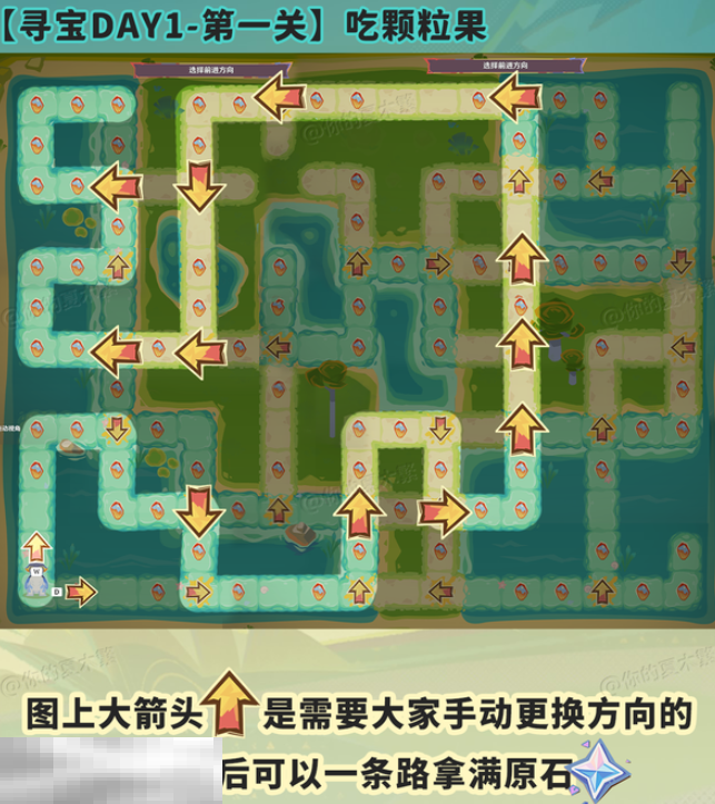 原神龙龙寻宝第一关怎么过 颗粒果,闪闪发光!任务攻略