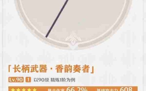 原神爱可菲专武香韵奏者怎么样