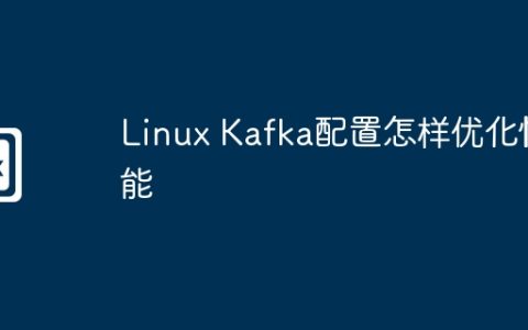 Linux Kafka配置怎样优化性能