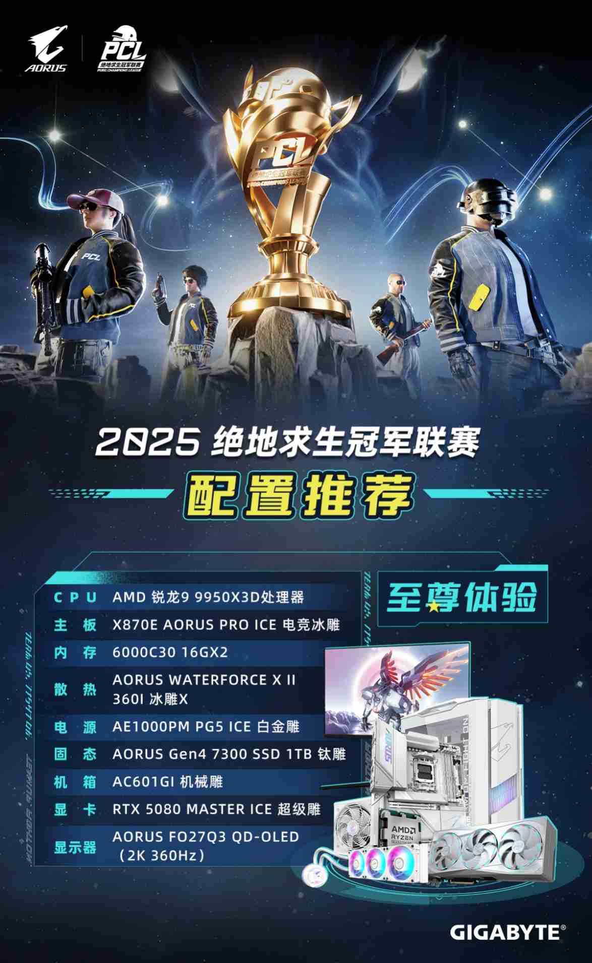 技嘉AORUS电竞主机联名PCL:助力畅快吃鸡体验!