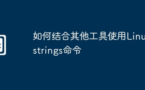 如何结合其他工具使用Linux strings命令