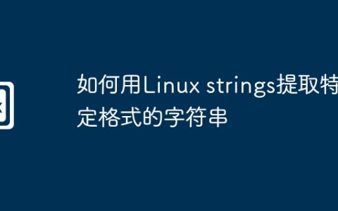 如何用Linux strings提取特定格式的字符串