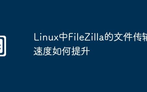 Linux中FileZilla的文件传输速度如何提升