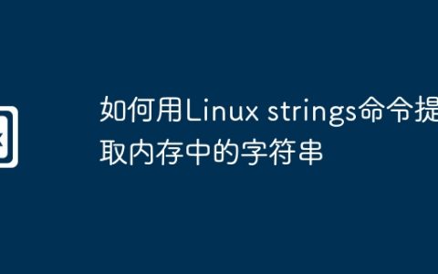 如何用Linux strings命令提取内存中的字符串